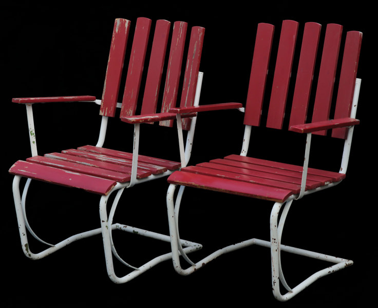 Karmstolar ett par, 1900-talets andra hälft