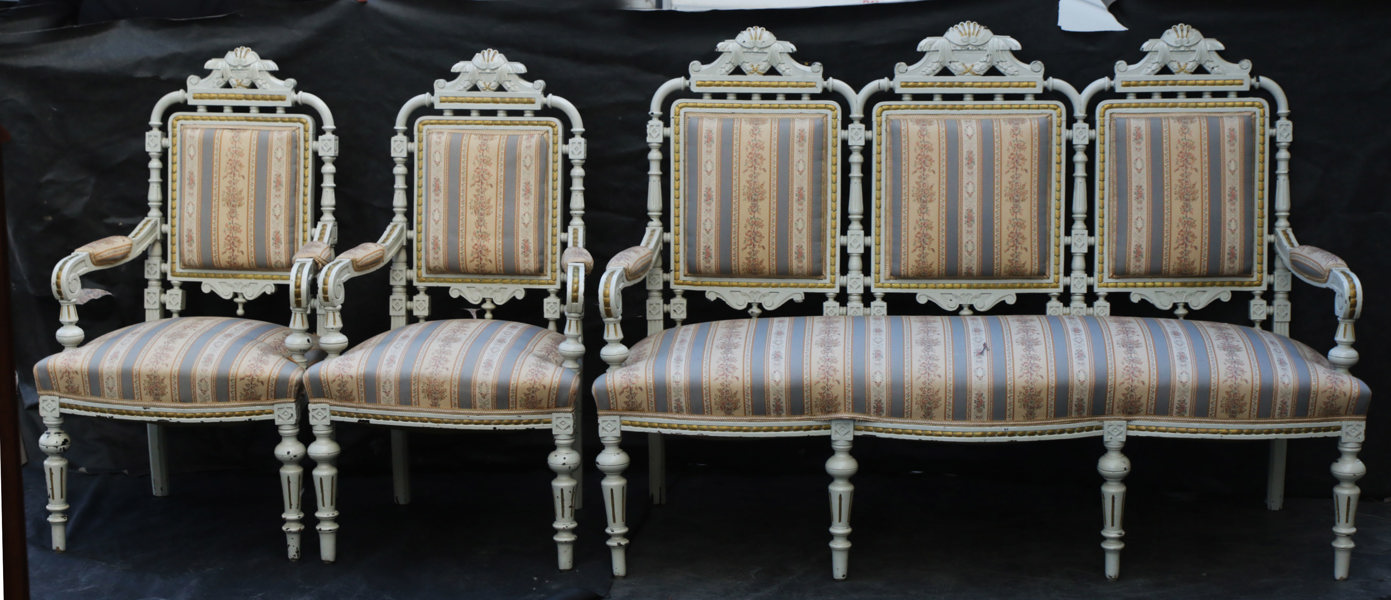 Salongsmöbel 3 delar, gustaviansk stil, 1800-talets slut