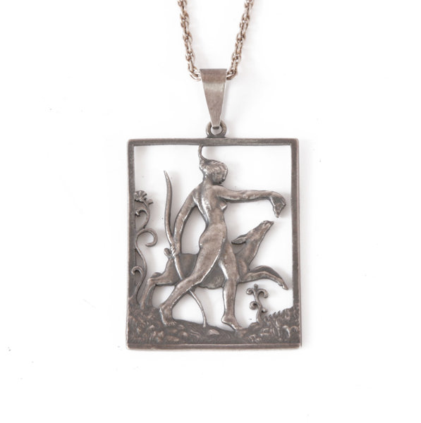 Halsband med hänge, silver, Tore Strindberg för Sporrong & co, 1944