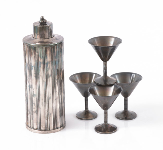 Shaker med glas 3st, Tage Göthlin för Tesi