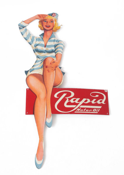 Skylt, "Rapid - Motor Oil", 1900-talets andra hälft