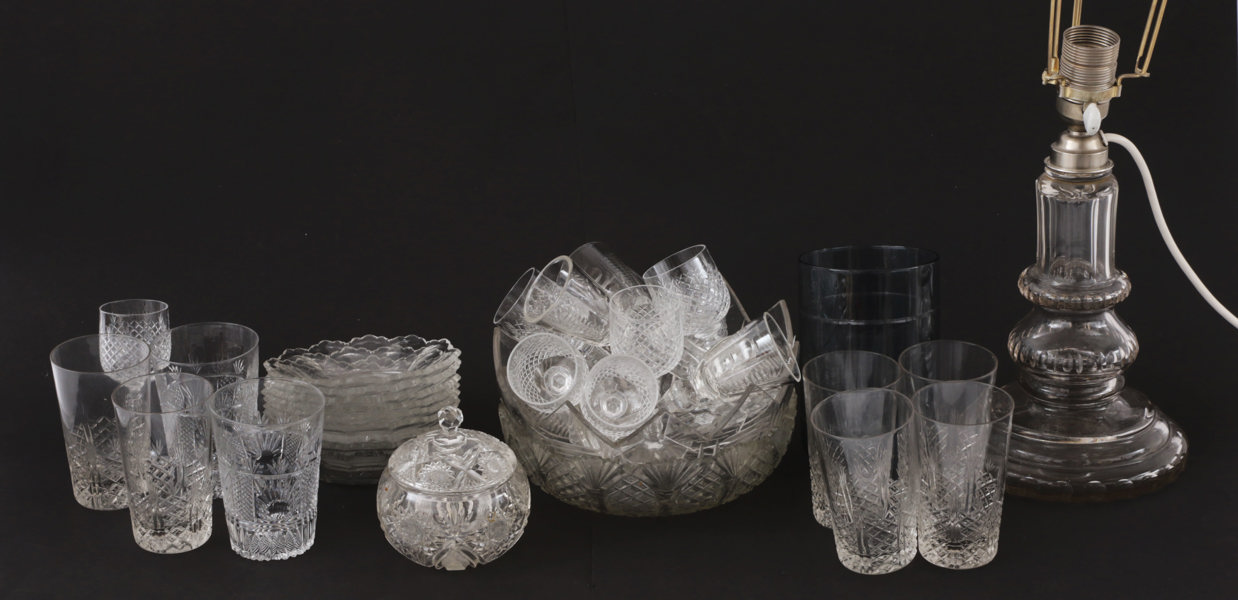 Parti glas och kristall