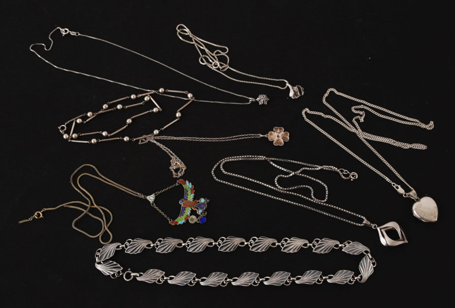 Halsband 8st, silver