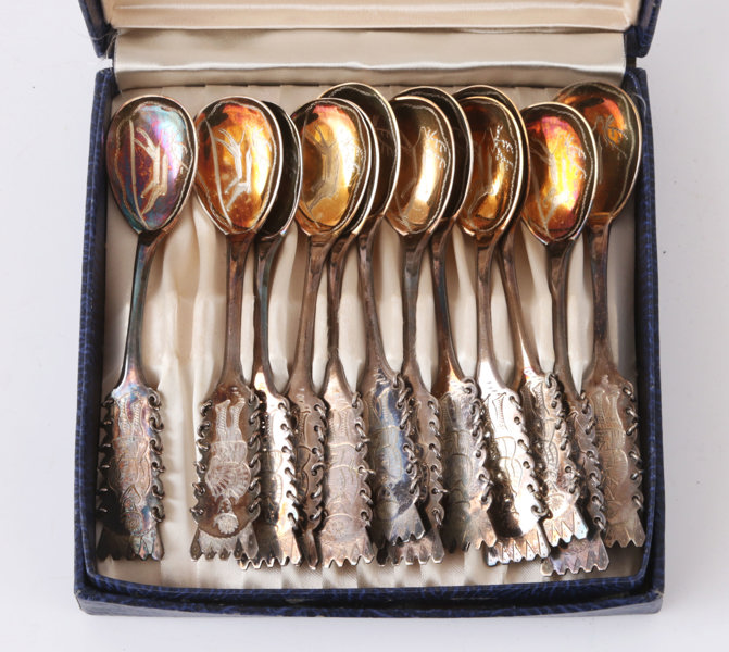 Kaffeskedar 12st, silver