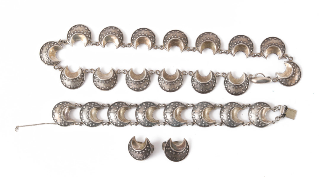 Collier 4 delar, sterlingsilver, Danmark