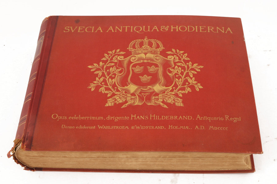 Bok, "Suecia Antiqua et Hodierna", tryckt år 1900