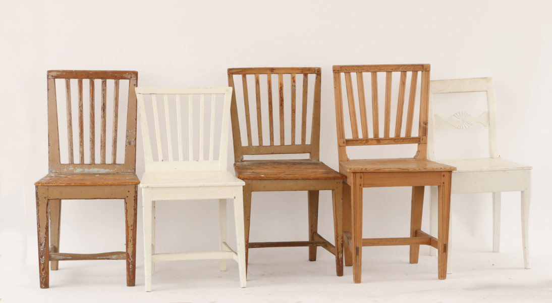 Stolar 5st, allmoge, 1800-tal