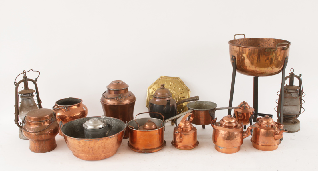 Parti kopparföremål, m.m.