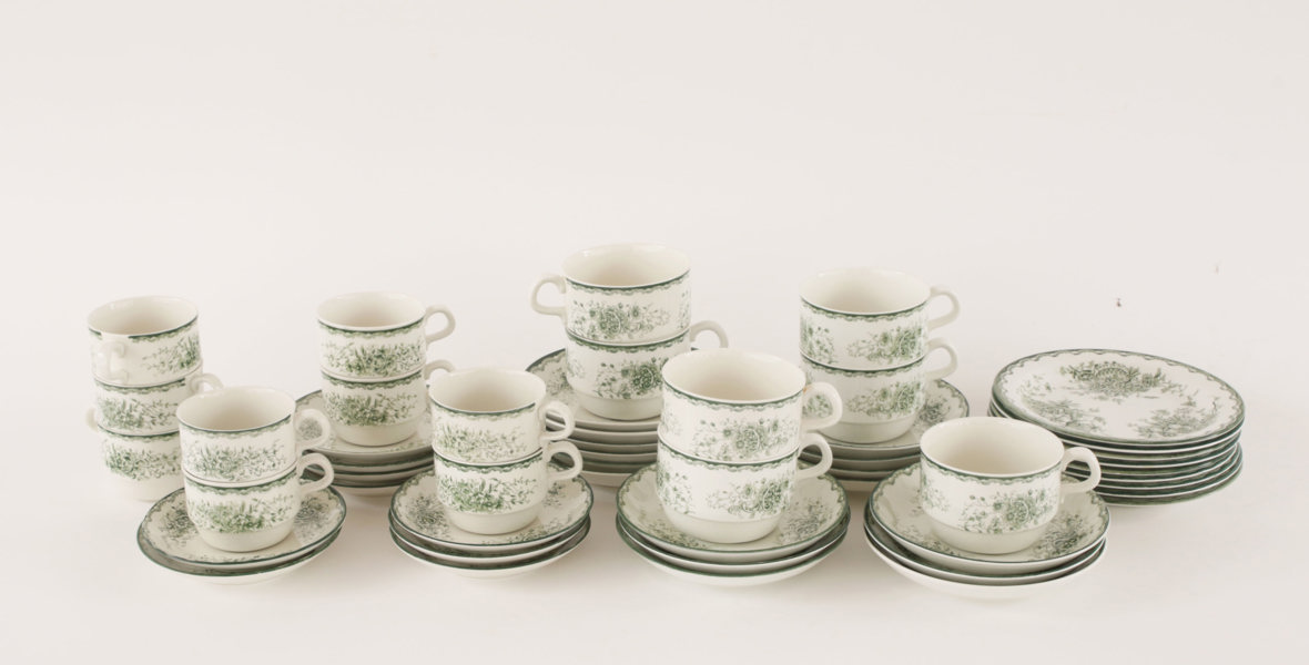 Kaffe- och teservisdelar, "Grön Anna", Rörstrand