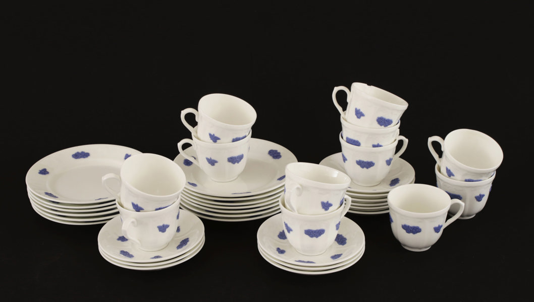 Kaffeservisdelar, "Blå blom", 