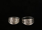 Ringar 2st, allmogestil, sterlingsilver, 1900-tal