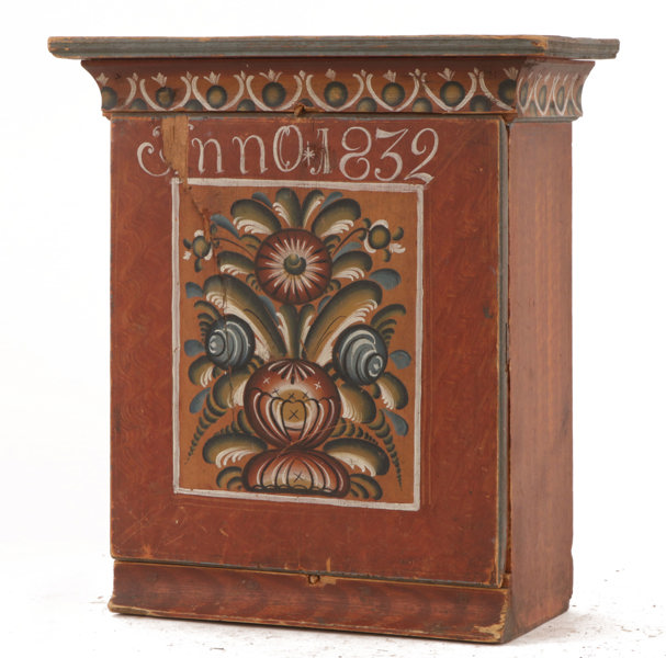 Väggskåp, allmoge, Dalarna, daterat 1832