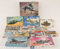 Byggsatser 13st, Airfix, Italeri, m.m.