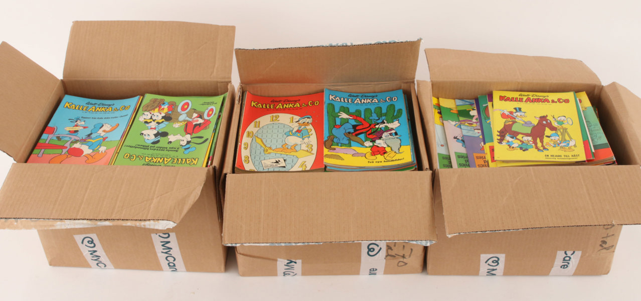 Parti serietidningar, Kalle Anka & co, 1950/60/70/80-tal