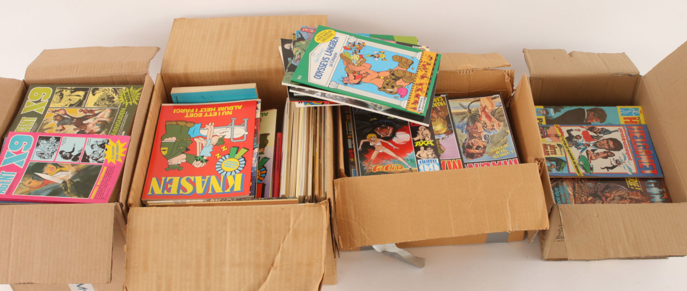 Parti serietidningar, Knasen, Agent X9, m.m.