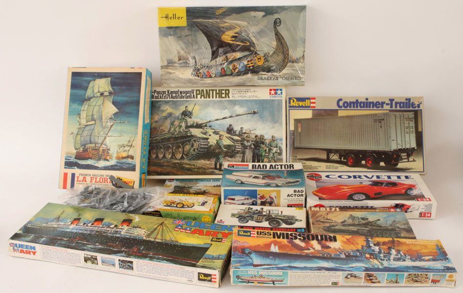 Parti byggsatser, Tamiya, Revell, Heller, Airfix, m.m.