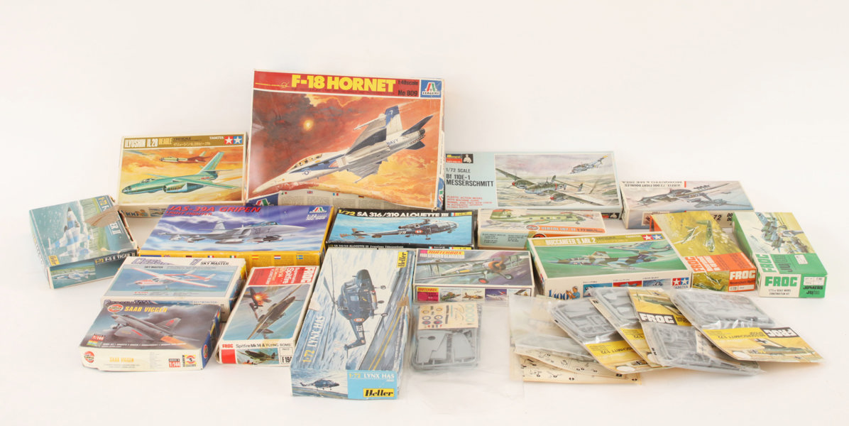 Parti byggsatser, Heller, Frog, Airfix, m.m.