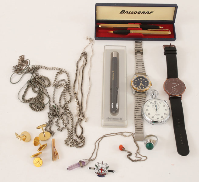 Parti smycken, bl.a. silver