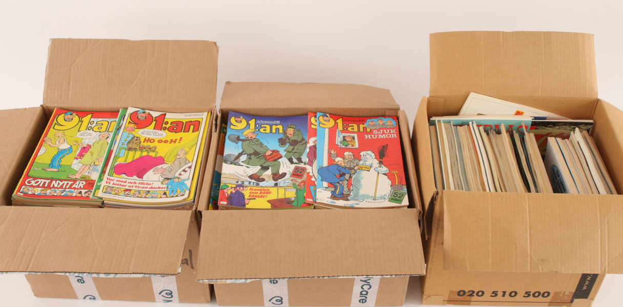 Parti serietidningar, 91:an, Knasen, Åsa Nisse, m.m.