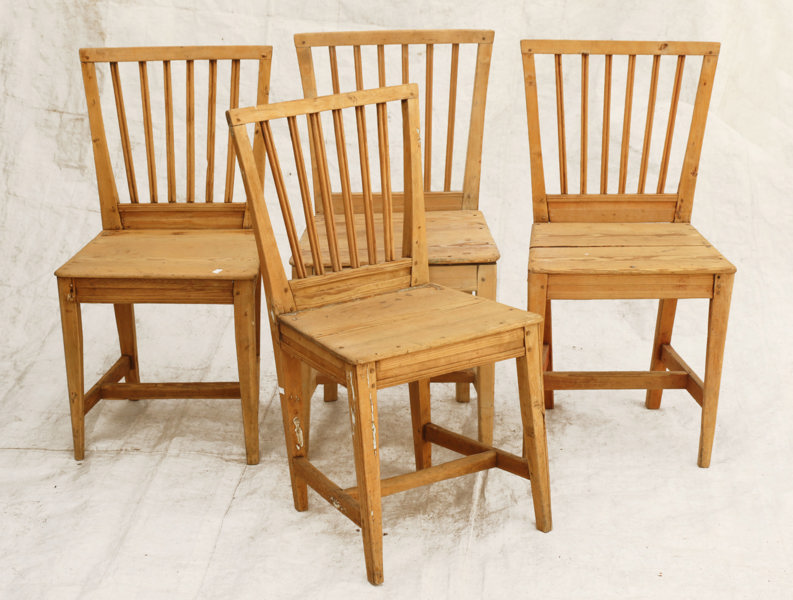 Stolar 4st, allmoge, Leksandsmodell, 1800-tal