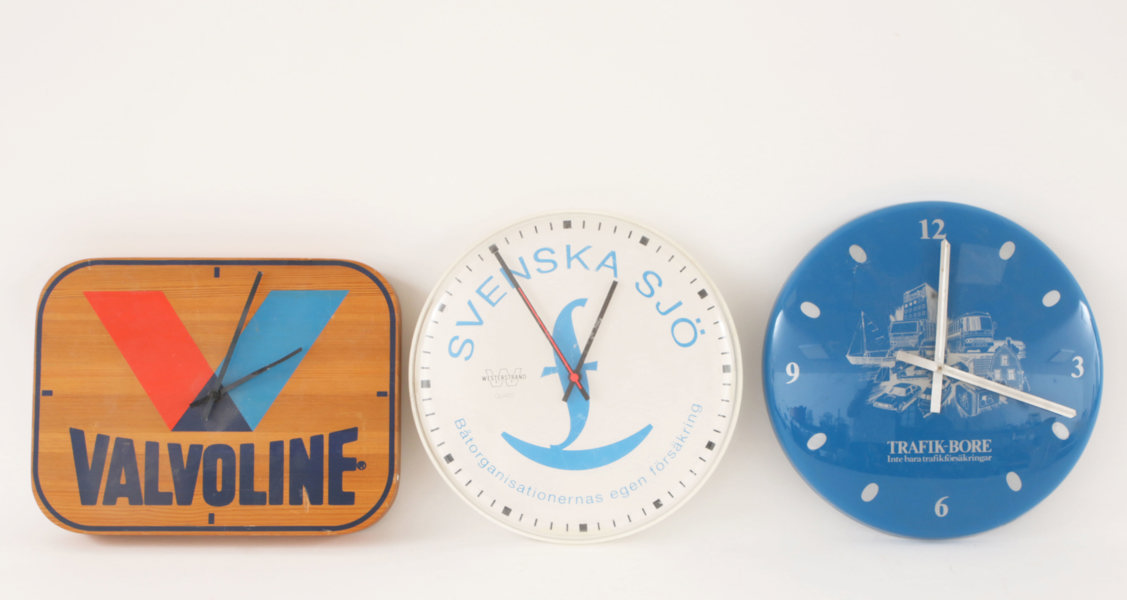 Reklamur 3st, bl.a. Westerstrand, Valvoline