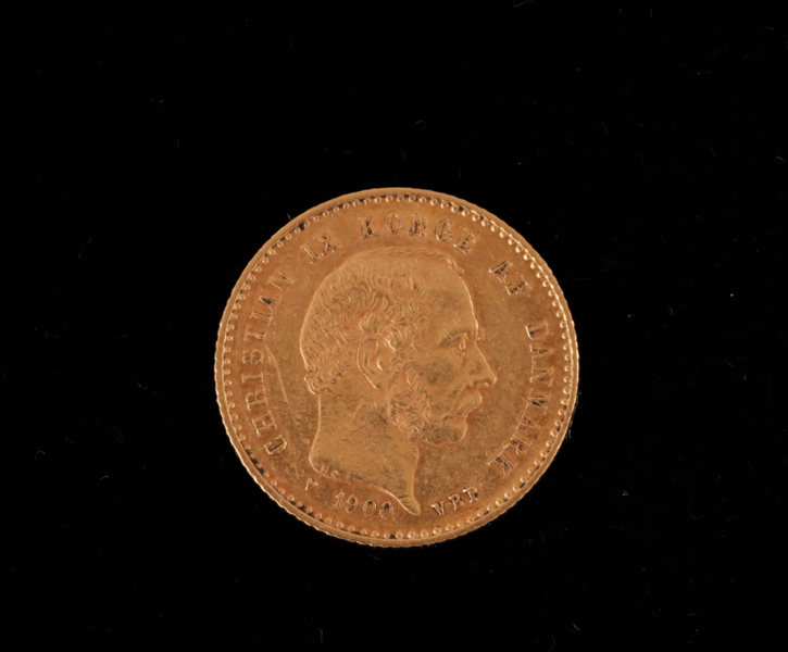 Guldmynt, 10 kroner, Christian X, Danmark, 1909
