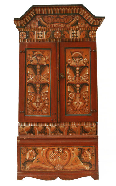 Skåp, allmoge, daterat 1824