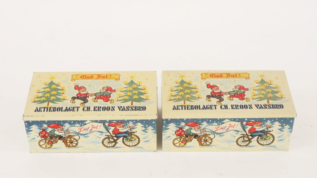 Plåtburkar 2st, Ch.Kroon, Vansbro