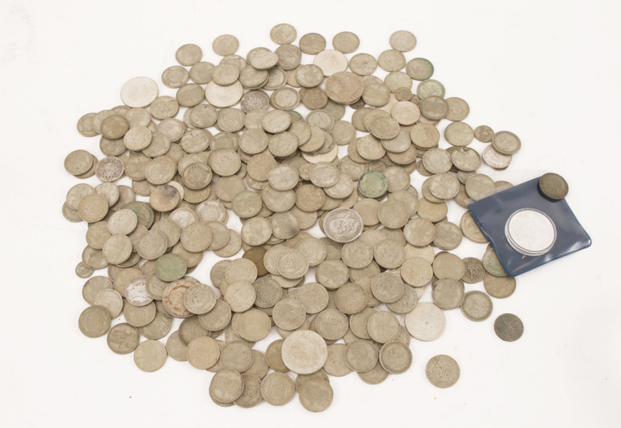 Parti svenska silvermynt