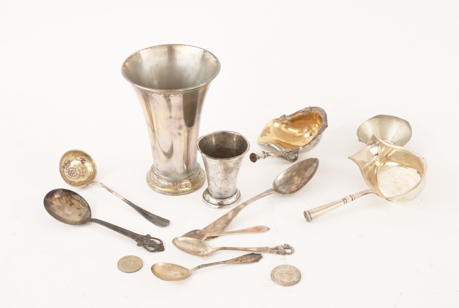 Parti silverföremål