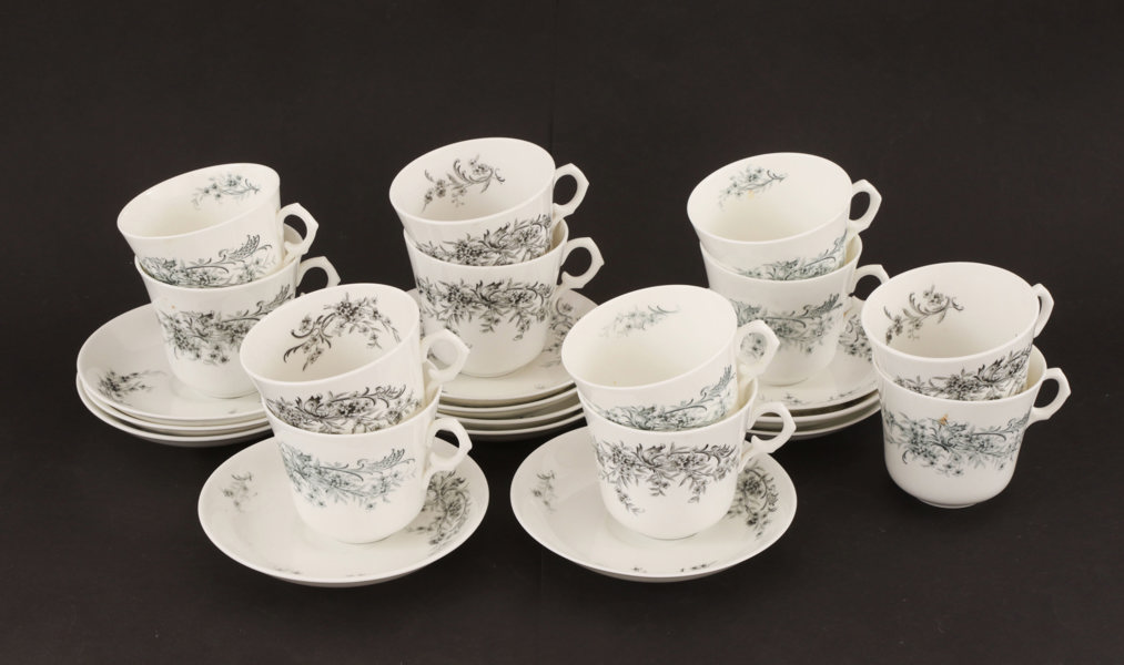 Teservisdelar, "Eveline", Rörstrand, omkring år 1900