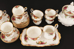Kaffeservis, "Old Country Roses", Royal Albert, England