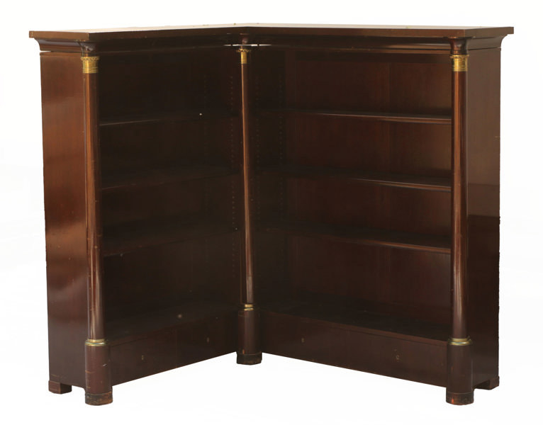 Bokhylla för hörn, Karl Johan stil, 1900-talets första del