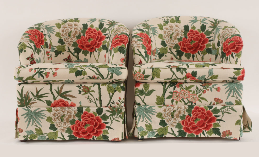 Fåtöljer ett par, klädda i "Canton", G. P. & J. BAKER