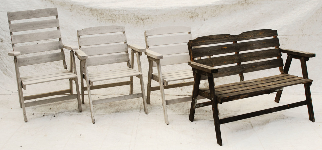 Trädgårdsmöbler 4 delar