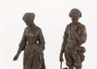 Skulpturer ett par, omkring år 1900