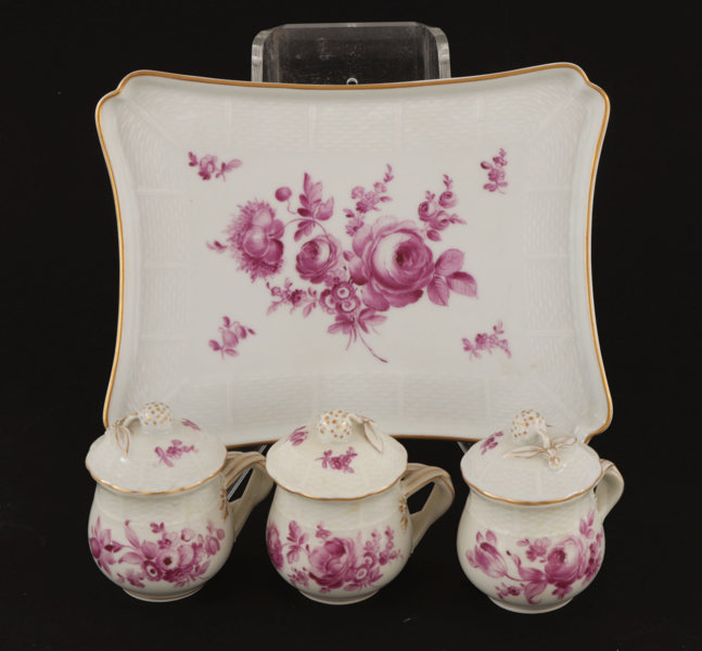 Krämkoppar 3st med bricka, Ludwigsburg, Tyskland