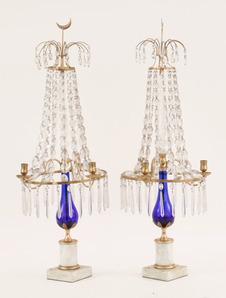 Bordslystrar ett par, Louis XVI-stil, 1800-tal