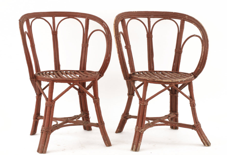 Karmstolar ett par, 18/1900-tal