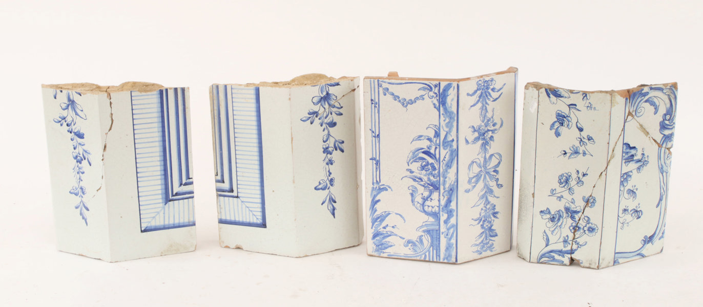 Delar till kakelugnar 17 delar, 1700-tal