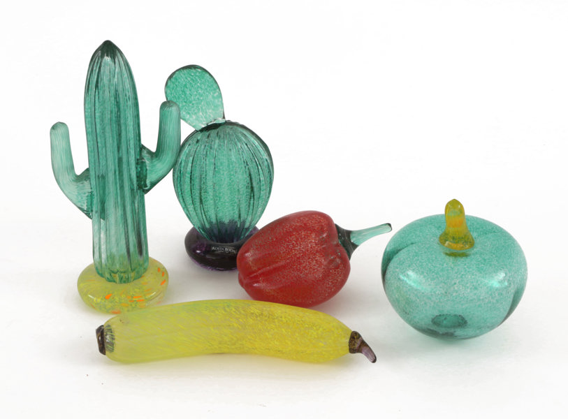 Skulpturer 5st, Gunnel Sahlin för Kosta Boda