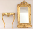 Spegel med konsolbord, nyrokoko, 1800-talets andra hälft