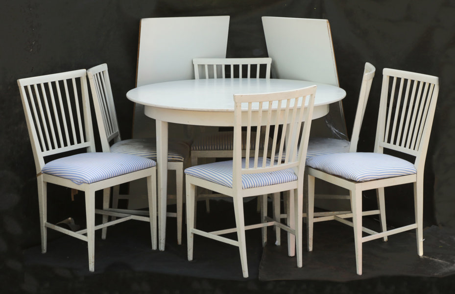 Matsalsmöblemang 7 delar, "Vardag", Carl Malmsten, 1900-talets andra hälft