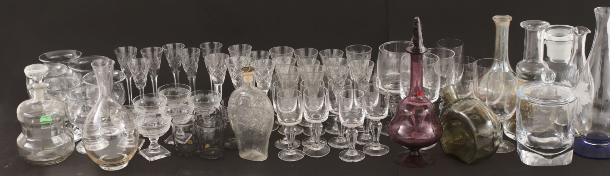 Parti glas, bl.a. Orrefors, Boda