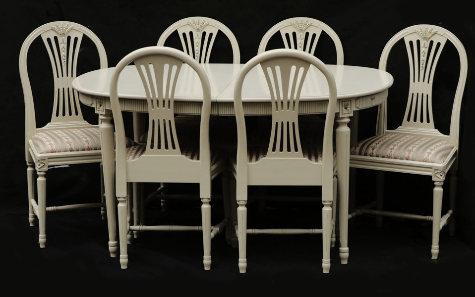 Matsalsmöblemang, gustaviansk stil, 1900-talets andra hälft