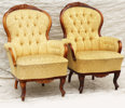 Fåtöljer ett par, nyrokokostil, 1900-talets andra hälft