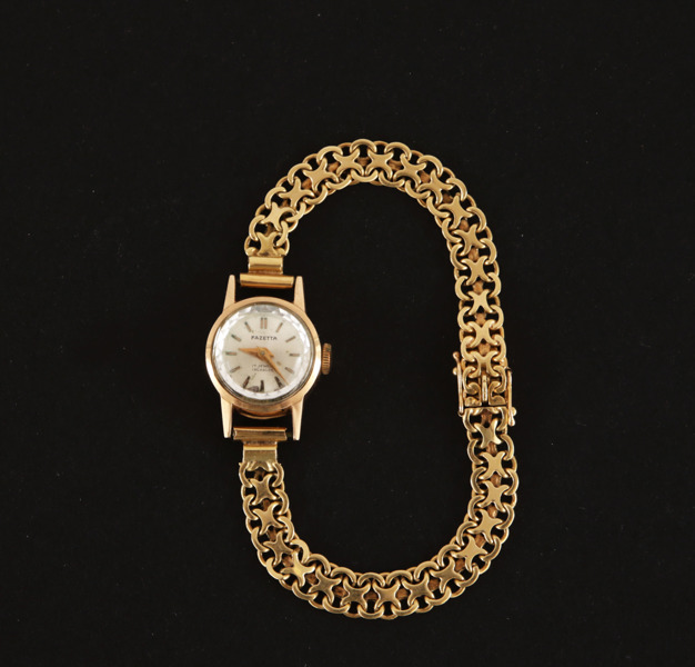 Damarmbandsur i 14k, Fazetta