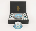 Kaffekoppar med fat 6st, "Arabesque", Versace, Rosenthal