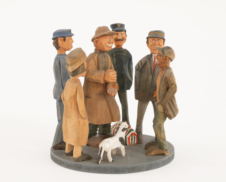 Träskuren figurgrupp, 1900-talets andra hälft