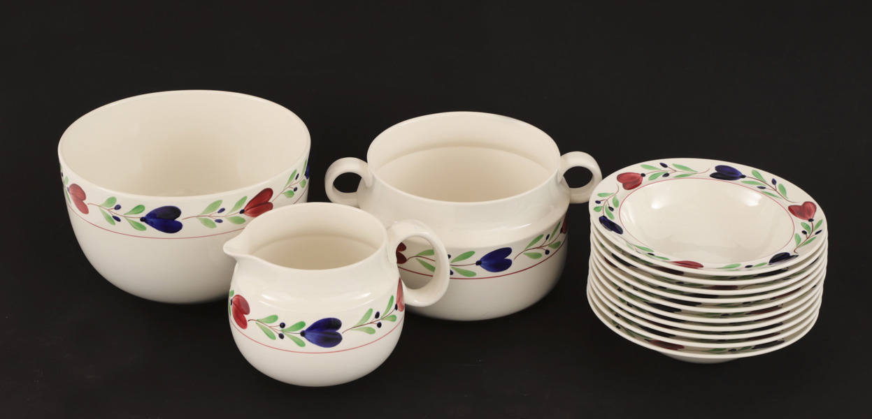 Servisdelar 13st, "Leksand", Rörstrand